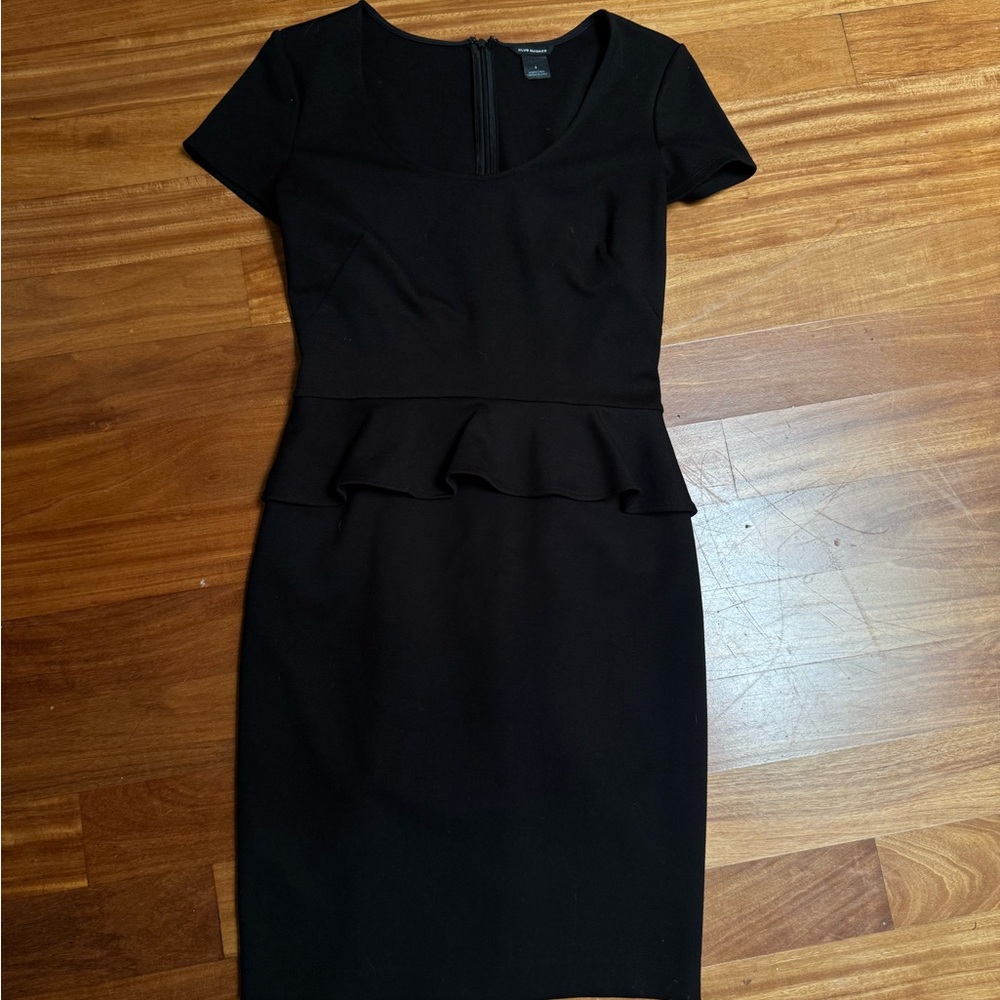 Elegant club Black Peplum Dress
